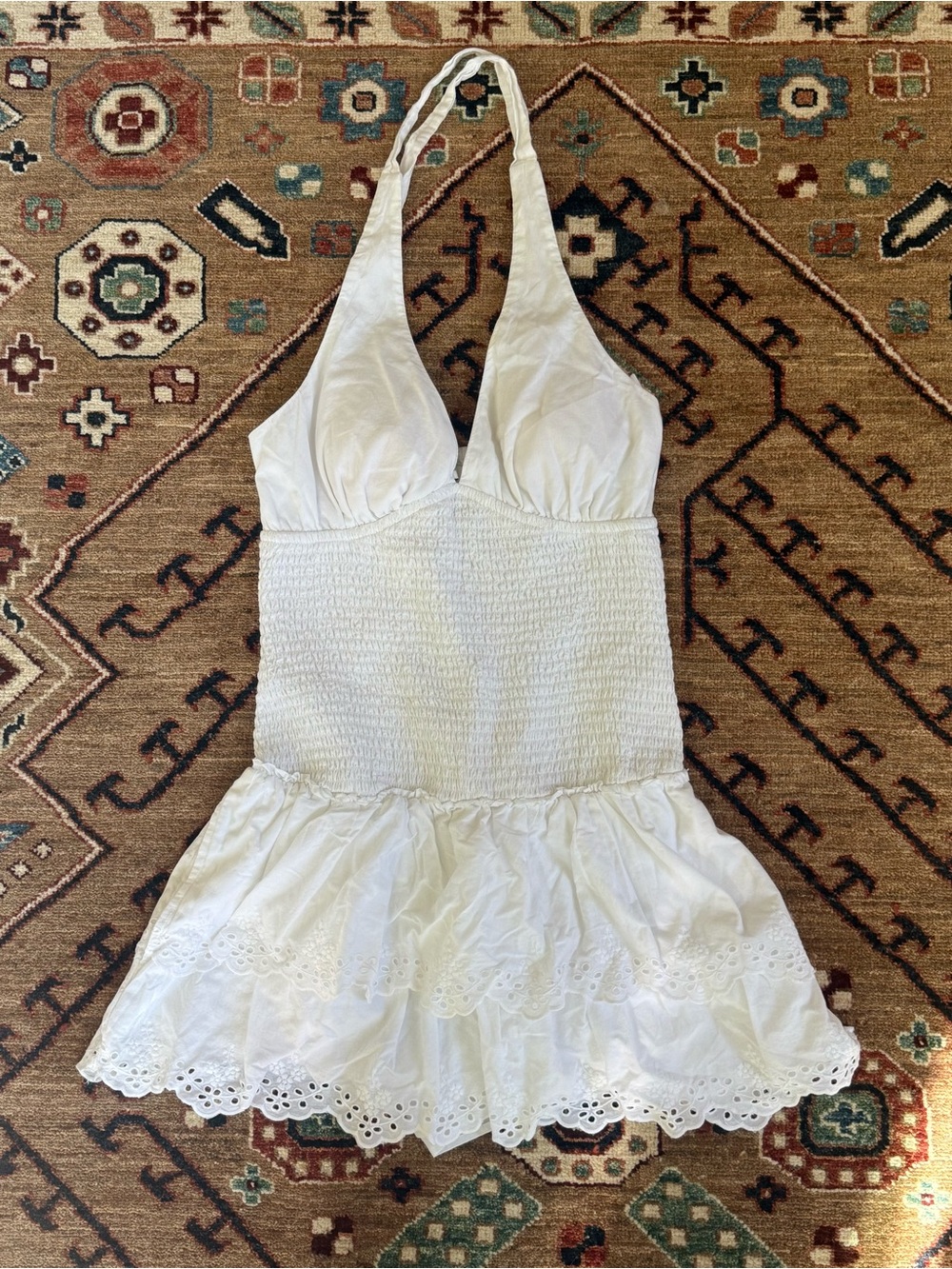 White Halter Mini romper